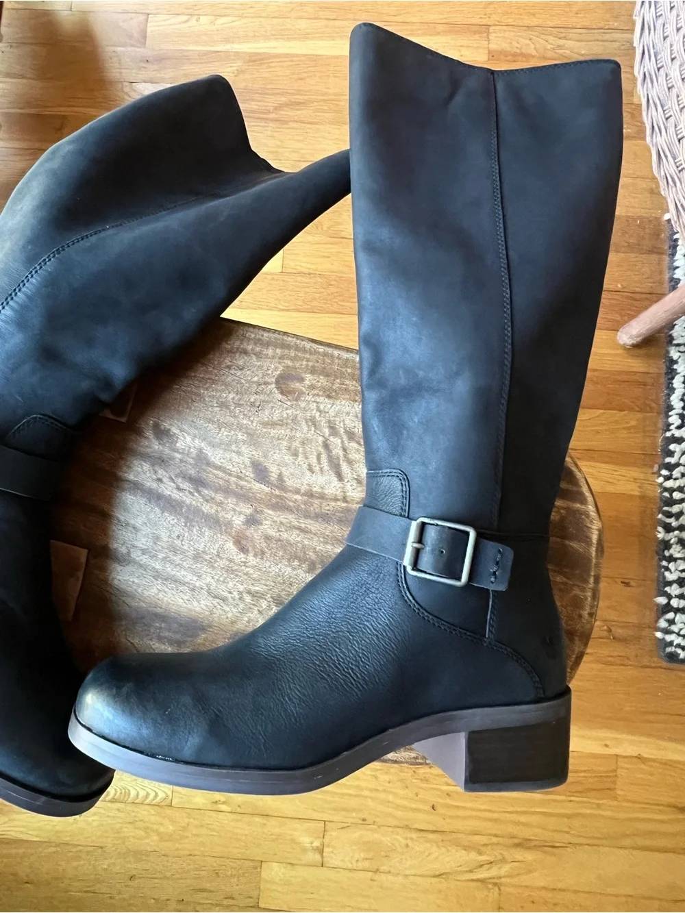 Lucky Brand Black Inifita Riding Leather Boots